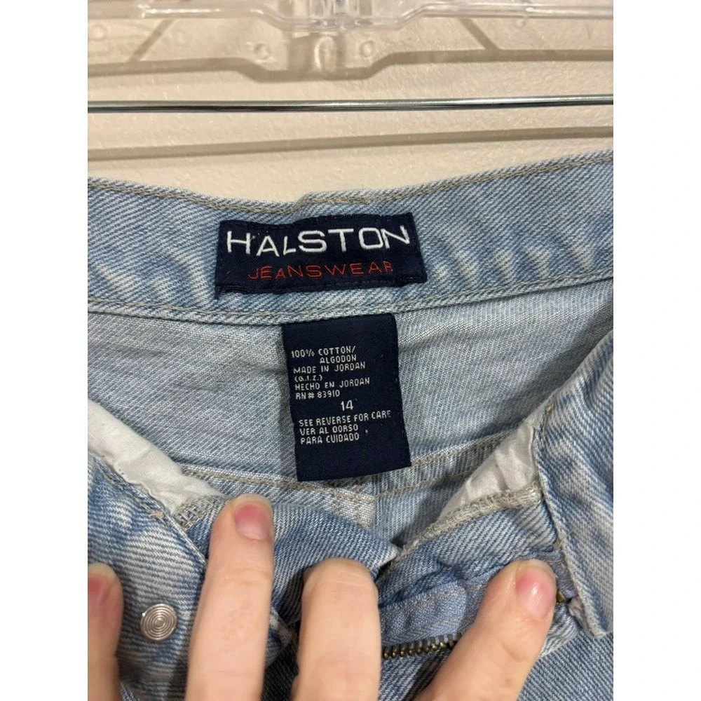 Halston Jeanswear Vintage Denim Shorts High Rise Classic Blue Summer Y2K Chic 14